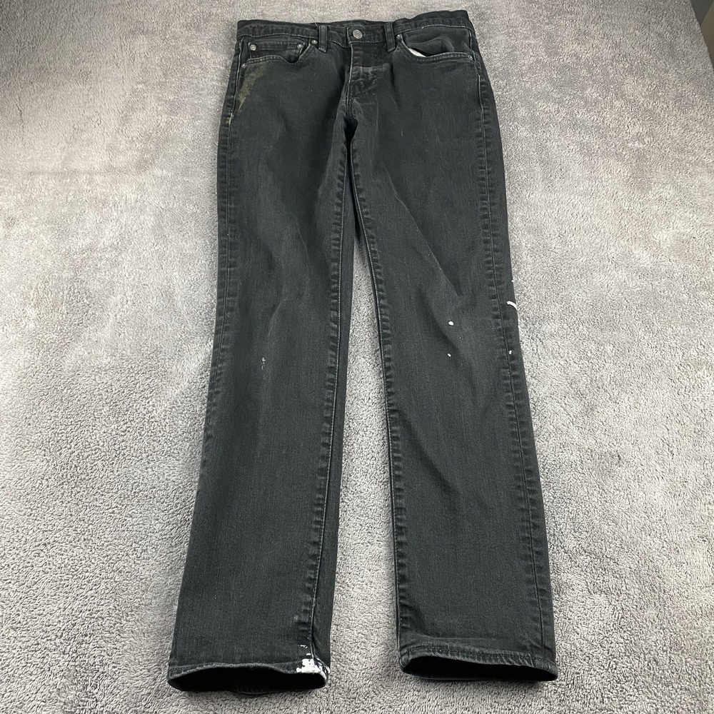 Levis 511 Slim Straight Jeans Mens‎ 31x29 Black Low Rise